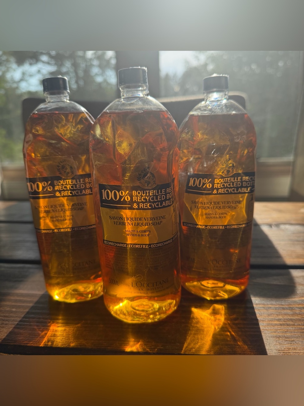 L'OCCITANE Verbena Liquid Soap Refill in verbena 16.9 fl oz each lot of 3